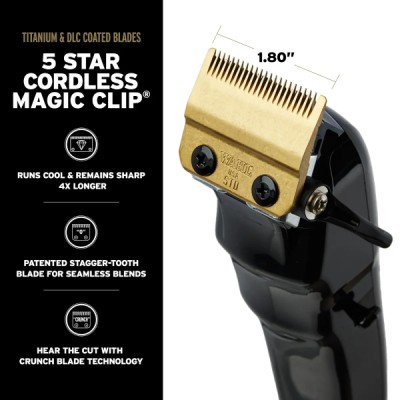 Wahl Cordless Barber Combo - Black Magic Clip + Detailer