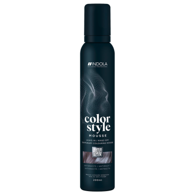 Indola mousse Antracite colorazione temporanea, ravviva il colore dei capelli naturali o colorati - 200 ml