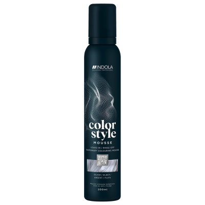 Indola mousse Argento colorazione temporanea, ravviva il colore dei capelli naturali o colorati - 200 ml
