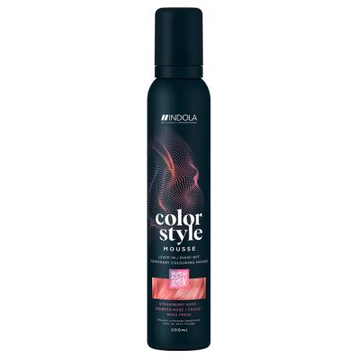 Indola Mousse Fragola Rosè colorazione temporanea, ravviva il colore dei capelli naturali o colorati - 200 ml