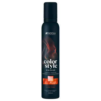 Indola Mousse Rame colorazione temporanea, ravviva il colore dei capelli naturali o colorati - 200 ml