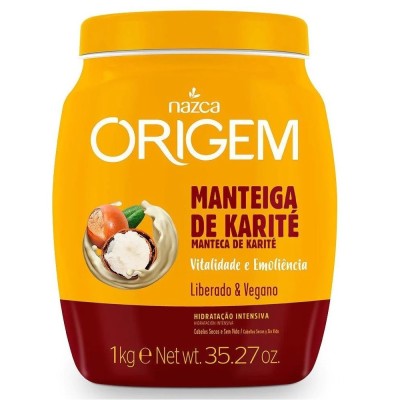 Origem Hair Cream Manteiga De Karité - maschera per capelli secchi e opachi,  azione idratante per capelli più sani 1 Kg