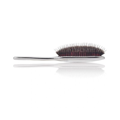 Xanitalia - Spazzola per extension setole miste naturali e nylon cromate silver
