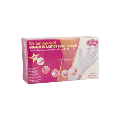 Roial guanti bianchi in lattice non talcati "Safe Touch" - 100 pz
MISURA "S"
