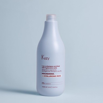 Kezy - Macadamia Plus Hyaluronic shampoo ristrutturante per capelli molto danneggiati 1000 ml