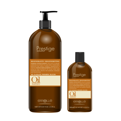 Prestige Oil shampoo rigenerante per capelli sfibrati, danneggiati e trattati - 300 ml