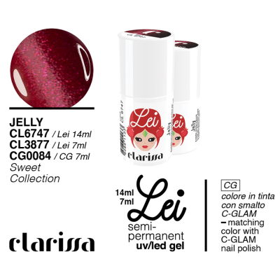 Clarissa Lei - Jelly Smalto Semipermanente LEI 3877 Sweet Collection 7 ml

TPO&HEMA FREE