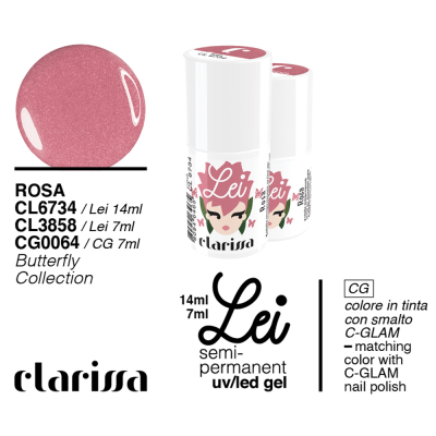 Clarissa Lei - Rosa Smalto Semipermanente 7 ml

LEI 3858 Butterfly Collection 

TPO&HEMA FREE