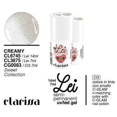 Clarissa Lei - Creamy Smalto Semipermanente 7ml

LEI 3875 Sweet Collection

TPO&HEMA FREE