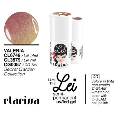 Clarissa Lei smalto semipermanente Led e Uv cl 3879 Valria - 7 ml