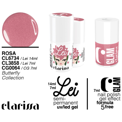 Smalto tradizionale Effetto Gel. n. 064 - rosa butterfly collection