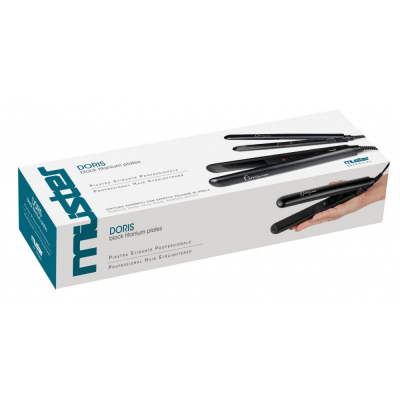 Piastra professionale stirante Doris - colore nero.