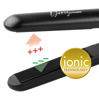 Piastra professionale stirante Doris - colore nero.