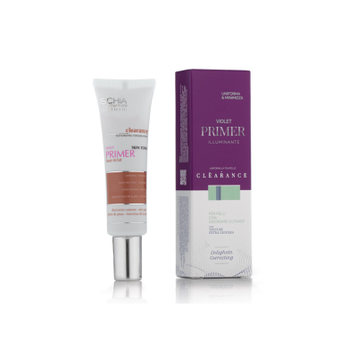 Ischia Eau Thermale primer clearance violet base trucco che contrasta il sottotono giallo della pelle - 30 ml