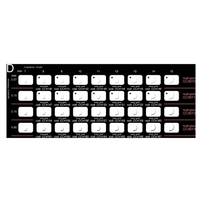 Extension ciglia "one by one" multi-pack curva d, lunghezza 7-15 mm, spessore 0,20.