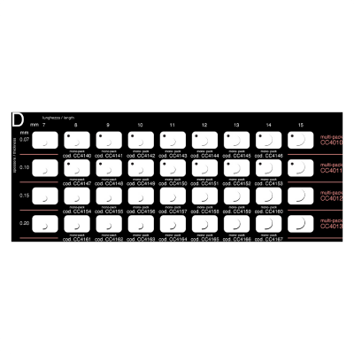 Extension "one by one" multipack, curva d, lunghezza 7-15 mm, spessore 0,07 mm