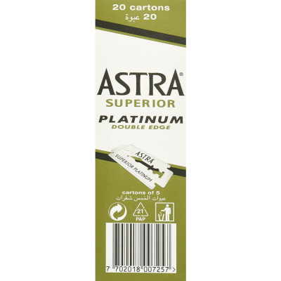 Lame astra superior platinum per rasoi - 100 pezzi