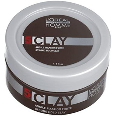 L'Oreal Homme, pasta modellante Clay all'argilla per il fissaggio - 50 ml