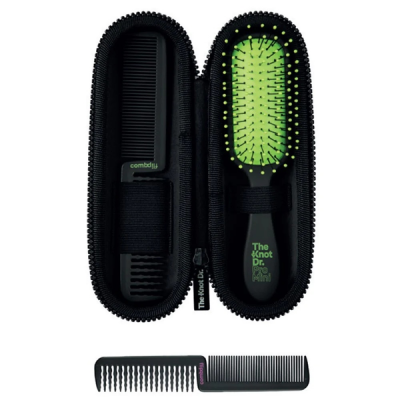 Spazzola districante per capelli The Knot Dr. Pro Mini Kit - azzurra