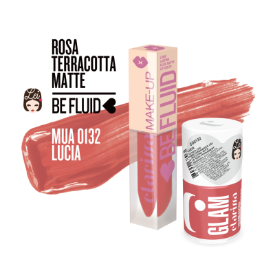 Clarissa Be Fluid Lip Color rossetto liquido coprente Lucia - Rosa terracotta