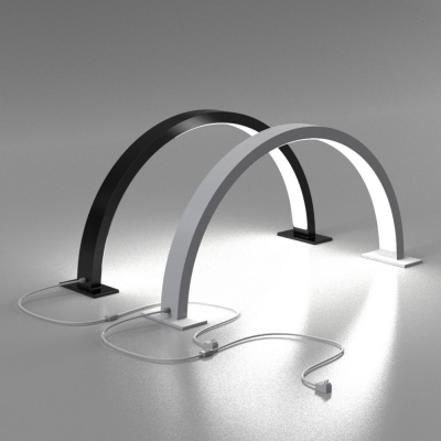 Melcap lampada led per ricostruzione unghie halfmoon - nera