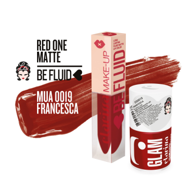 Rossetto liquido be fluid red collection lip color Laura - Borgogna matte.
