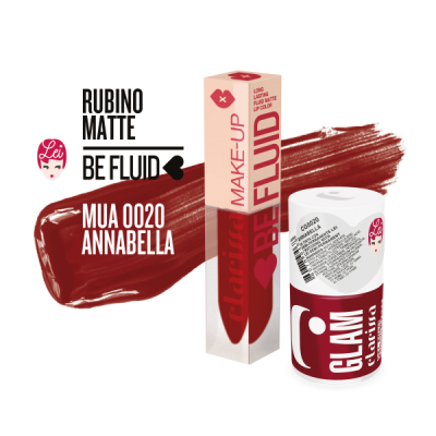 Rossetto liquido be fluid red collection lip color matte Annabella - Rubino