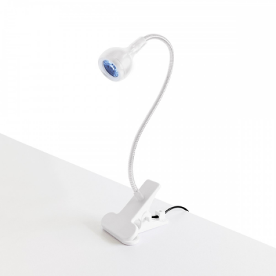Estrosa lampada led e uv Flexy con morsetto - colore bianco