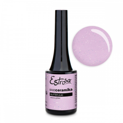 Estrosa base gel builder ceramika - glitter lilac