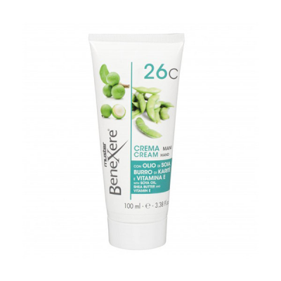 Benexere 26 c crema mani con Olio di Soia, Burro di Karitè e Vitamina E - 100 ml