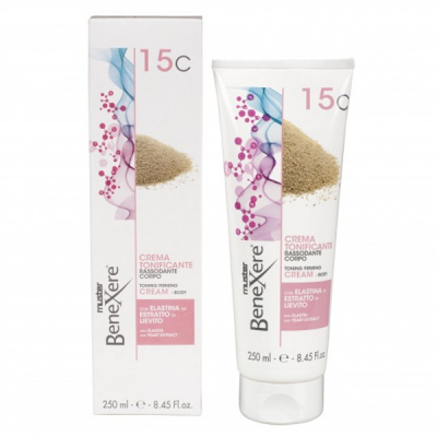 Benexere 15 c crema tonificante rassodante con Elastina ed Estratto di Lievito - 250 ml.