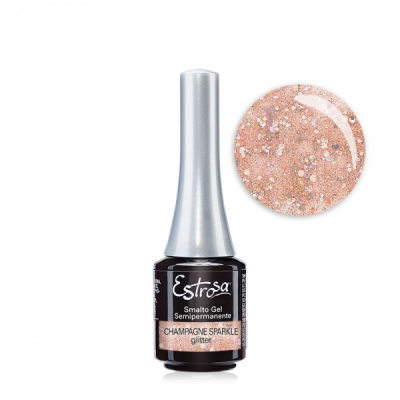 Estrosa smalto gel semipermanente - Champagne Sparkle glitter 7 ml