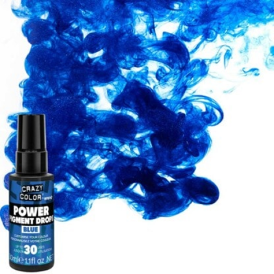 Crazy Color Power Pigment Drops Blue gocce di pigmento ultra concentrate - 30 ml