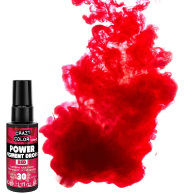 Crazy Color Power Pigments Red gocce di pigmento concentrate - 30 ml