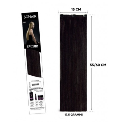 SoHair Easy 20 extension capelli naturali con clips 555-60 cm - colore 130 biondo chiaro rosso rame
