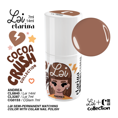 Clarissa Lei Smalto Semipermanente Cocoa Crush 2024 - Andrea 7 Ml
