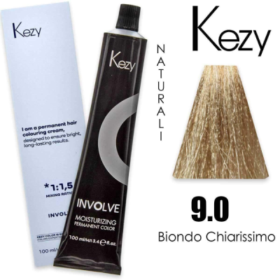 Kezy Involve Color colorazione permanente in crema 9.0 - Biondo Chiarissimo 100 ml