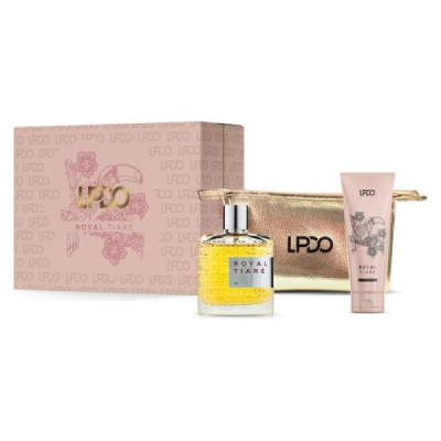 Lpdo cofanetto: Royal Tiarè eau de parfum Intense 100 ml + body shower 100 ml + pochette