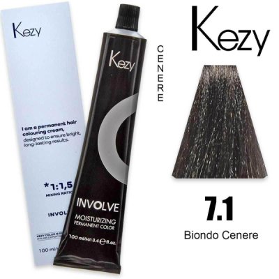 Kezy colorazione permanente in crema 7.1 - Biondo Cenere 100 ml