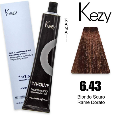 Kezy colorazione permanente in crema 6.43 - Biondo Scuro Rame Dorato 100 ml