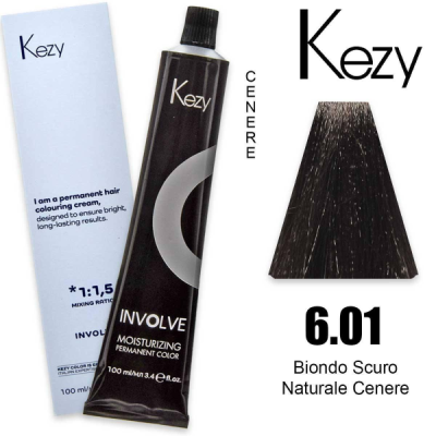 Kezy colorazione permanente in crema 6.01 - Biondo Scuro Naturale Cenere 100 ml
