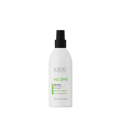 6.Zero He She Sea Salt, spray marino per capelli effetto spiaggia - 200 ml