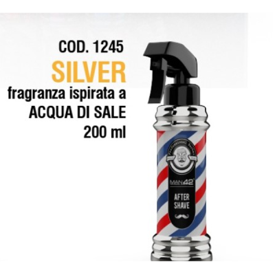 Man 42 After Shave Barber Pole - Argento